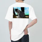 ONPu.ARTのCats ＆ Window ヘビーウェイトTシャツ