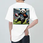 Panda Art Galleryのラグビーパンダ ヘビーウェイトTシャツ