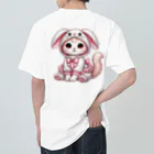 Snow-peaceのふわふわバニーコスチュームのかわいい子猫 Heavyweight T-Shirt