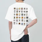 Dog Drawer Drawn by Dogの犬たくさん バックプリント Heavyweight T-Shirt