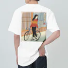 nidan-illustrationの"双輪車娘之圖會" 1-#2 ヘビーウェイトTシャツ