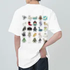 すとろべりーガムFactoryの【バックプリント】 ドットUMA図鑑 Heavyweight T-Shirt