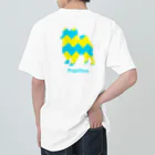 AtelierBoopのブルー＆イエロー　パピヨン Heavyweight T-Shirt