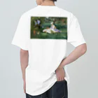 HermannStrasseのモネとグリーンイグアナ：バックプリント Heavyweight T-Shirt