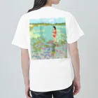Yuhki | おばけのゆうき 公式オンラインショップの海と赤ビキニの女(ちぎり絵) ヘビーウェイトTシャツ