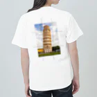 ハルティン<designed by an architect>のART×名建築 ピサの斜塔 ヘビーウェイトTシャツ