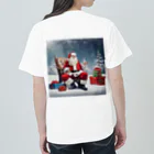 Blue: ユニークな雑貨の宝庫の限定アイテム-for Christmas トナカイサンタ Heavyweight T-Shirt