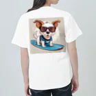 With-a-smileのサーフィン犬 ヘビーウェイトTシャツ