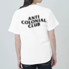 YaHabibi ShopのAnti Colonial club　パレスチナ解放のためのもの ヘビーウェイトTシャツ