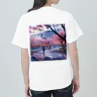 AQUAMETAVERSEの満開の桜を鑑賞する私 アメジスト 2846 Heavyweight T-Shirt