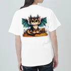 nekodoragonの猫ドラゴン　背景透過ver ヘビーウェイトTシャツ