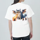 nekodoragonのブサカワ！火噴き猫ドラゴン　背景透過ver Heavyweight T-Shirt