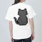 モチクマのハチワレ猫のドット絵 ヘビーウェイトTシャツ