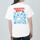 HAPPYDOG_FUKUINUのPEACEFUL WORLD ヘビーウェイトTシャツ