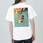 AQUAMETAVERSEの花ブランコに揺られ喜ぶ女の子　ラフルール　1859 Heavyweight T-Shirt