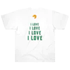 hrponponaのI LOVE ピザ Heavyweight T-Shirt