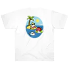 Cody the Lovebirdの（両面）オカメインコと海のお友達 & 南の島で夏休み Chubby Bird Heavyweight T-Shirt