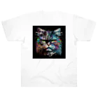 やまやまshopの睨み猫　カラフルアート Heavyweight T-Shirt