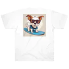 With-a-smileのサーフィン犬 ヘビーウェイトTシャツ