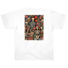 Skull sectionのドクロと花 Heavyweight T-Shirt