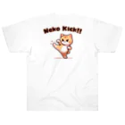 Rakudoku ToyohashiのNEKO KICK!! ヘビーウェイトTシャツ