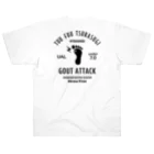 【SALE】Tシャツ★1,000円引きセール開催中！！！kg_shopの[★バック] GOUT ATTACK (文字ブラック) ヘビーウェイトTシャツ