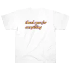 とんぼ玉kayoのthank you for everything 背面プリント Heavyweight T-Shirt