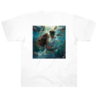 AQUAMETAVERSEの人魚姫と王子の微笑み アメジスト 2846 ヘビーウェイトTシャツ