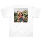 AQUAMETAVERSEの苺狩りで口にほうばんでいる女の子　ラフルール　1859 Heavyweight T-Shirt