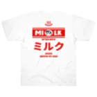 Stylo Tee Shopの（両面）温泉牛乳のミルク♨ ヘビーウェイトTシャツ