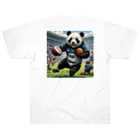 Panda Art Galleryのラグビーパンダ ヘビーウェイトTシャツ