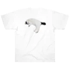 クリスタの尻尾が短い保護猫 たぬちゃん Heavyweight T-Shirt