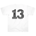 SCRUM clothing storeのラグビー センター Tシャツ（13番） 両面プリント Heavyweight T-Shirt