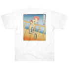 nidan-illustrationの"双輪車娘之圖會" 2-#2 ヘビーウェイトTシャツ