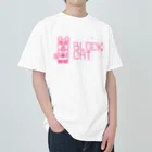 Rabbithumanaspetsの#BLOCKCAT（赤） ヘビーウェイトTシャツ