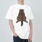 OSORAのおなか丸出し猫 ヘビーウェイトTシャツ