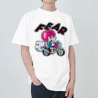 FAR EAST ALL RIDERSのFEAR_バイクこぞう_プリント Heavyweight T-Shirt