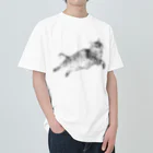 マツバラの寝そべりもさもさねこ Heavyweight T-Shirt