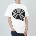 Shop Soul-SearchingのSpiral Snake-Black ヘビーウェイトTシャツ