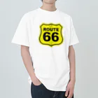 アロハスタイルハワイのU.S. Route 66  ルート66　イエロー ヘビーウェイトTシャツ