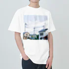 石山蓮華の電線と家々 Heavyweight T-Shirt