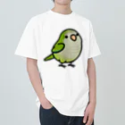 Cody the LovebirdのChubby Bird オキナインコ　グリーン　 ヘビーウェイトTシャツ