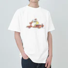 めじろ作業所のバイクヘビーウェイトTシャツ001 Heavyweight T-Shirt