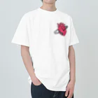 CARPE DIEMの安全ピンハート Heavyweight T-Shirt