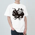 #眠れる怖い話のシンプル眠蛸 ヘビーウェイトTシャツ