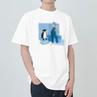 空飛ぶ眼鏡のぺんぎん Heavyweight T-Shirt