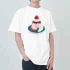 イラスト MONYAAT の毎月25日はプリンの日のプリン　イチゴプリン Heavyweight T-Shirt