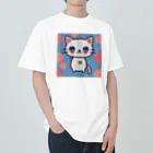 A31eの狛猫のミケ「はーとびーと」 Heavyweight T-Shirt