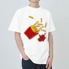 daddy-s_junkfoodsのfrench fries ヘビーウェイトTシャツ