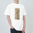 東洋古美術マニアの竹林の猫 ヘビーウェイトTシャツ